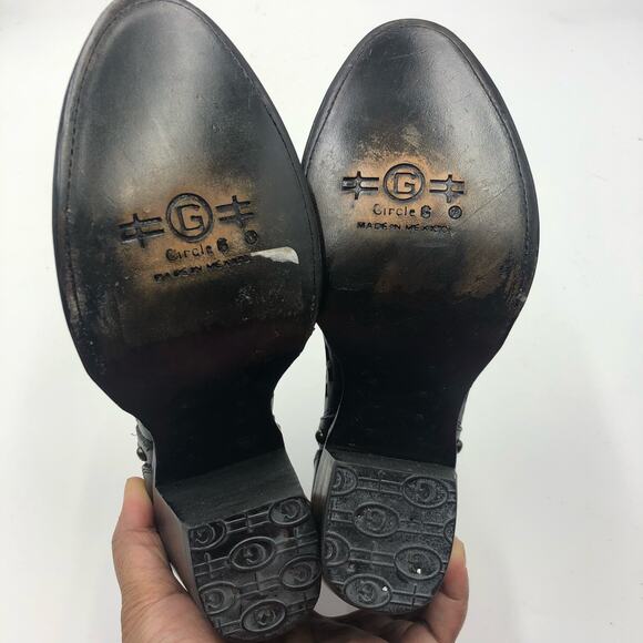 Circle G by Corral Womens Cut Out & Studs Round Toe Ankle Booties Size 8.5 M - Picture 7 of 9